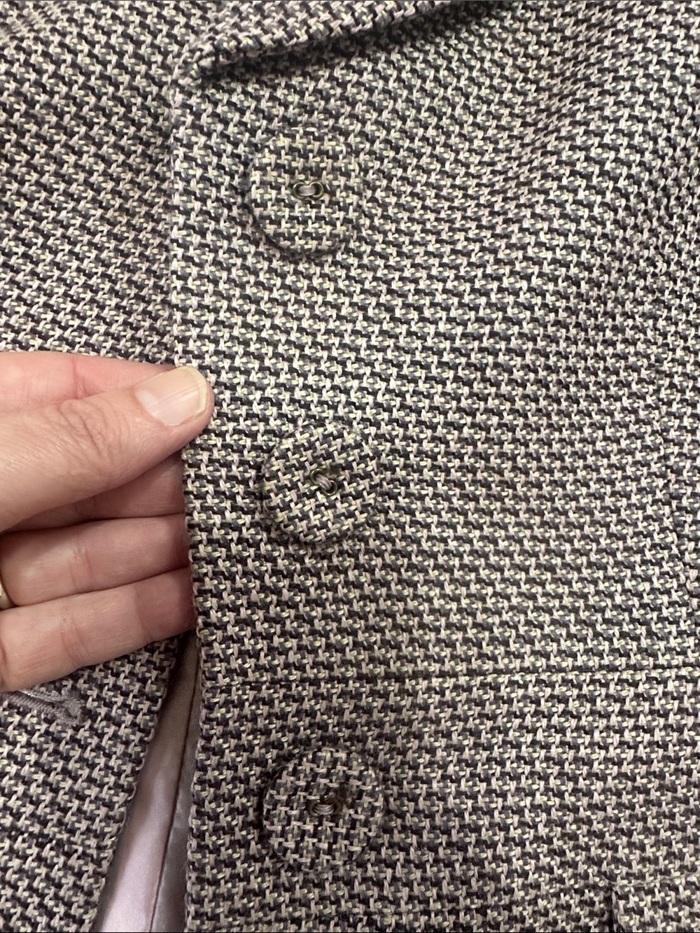Liz Claiborne Black & White Patterned Tweed Blazer - Picture 5 of 7